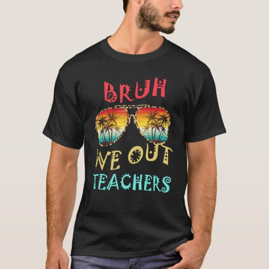 可愛い学年末の夏レトロBruh We Out Tシャツ (正面)