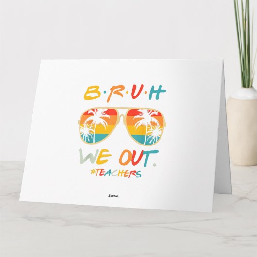 可愛い学期末先生夏Bruh We Out カード (裏面)