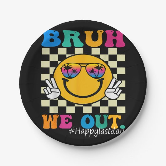 可愛い学期末先生夏Bruh We Out ペーパープレート (正面)