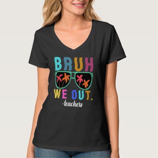 可愛い学期末先生夏Bruh We Out Tシャツ (正面)