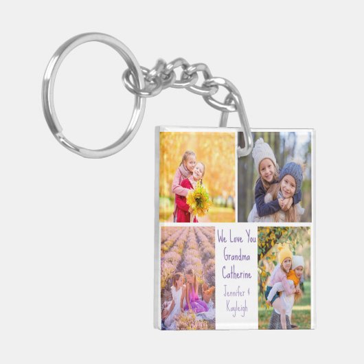 可愛い孫娘の写真おばあちゃんが大好き キーホルダー (正面左)