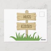 可愛い孫娘ファースト誕生日ヒッポ私はあなたを愛している ポストカード (裏面)