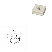 可愛い孵化の雛 ラバースタンプ (押印)