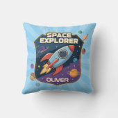 可愛い宇宙エクスプローラーバッジ クッション (裏面)