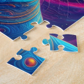 可愛い宇宙キャットキャットディグソーパズル ジグソーパズル (側面)