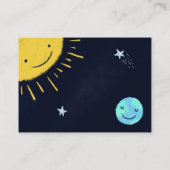 可愛い宇宙テーマ赤ちゃんシャワー予約リクエスト エンクロージャーカード (裏面)