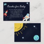 可愛い宇宙テーマ赤ちゃんシャワー予約リクエスト エンクロージャーカード (正面/裏面)