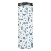 可愛い宇宙惑星ロケットムーンブルー タンブラー (裏面)