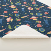 可愛い宇宙猫 シェルパブランケット (3/4)