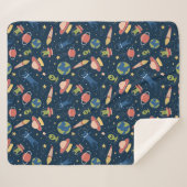 可愛い宇宙猫 シェルパブランケット (正面(横))