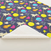 可愛い宇宙猫 シェルパブランケット (3/4)