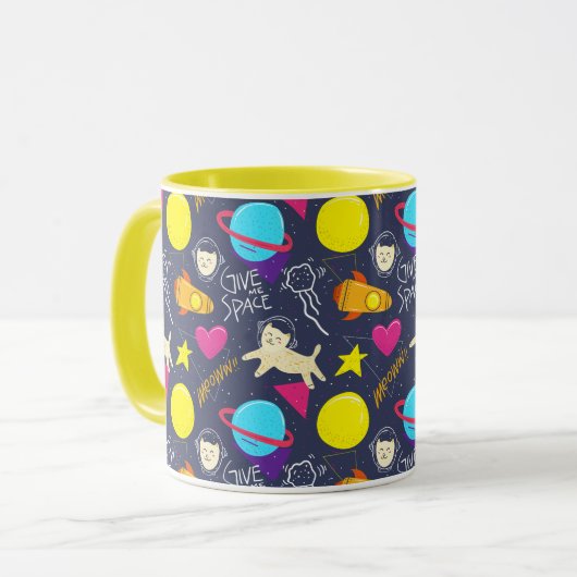 可愛い宇宙猫 マグカップ (正面左)