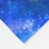 可愛い宇宙遊ネコの月 フリースブランケット (角)