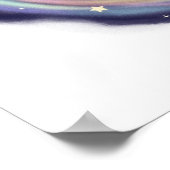 可愛い宇宙飛行士クマ，子供部屋カスタマイズ ポスター (角)