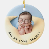 可愛い宗教守護天使の水彩写真 セラミックオーナメント (裏面)