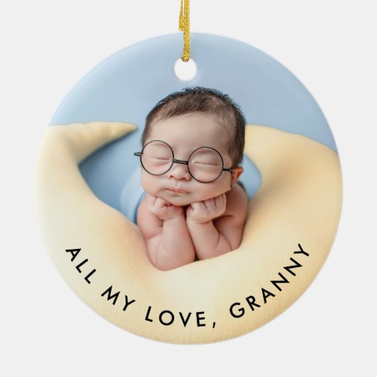 可愛い宗教守護天使の水彩写真 セラミックオーナメント (裏面)