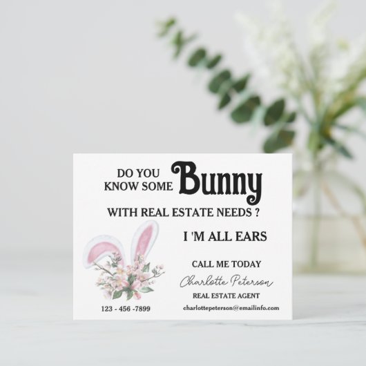 可愛い実在エステートイースターまたは春試掘 シーズンポストカード (スタンド正面)