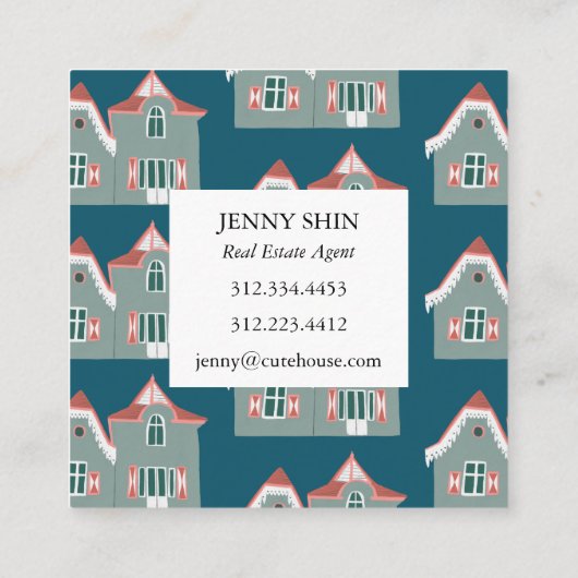 可愛い家実在家家代理ブローカー不動産仲介業者リース スクエア名刺 (裏面)
