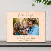 可愛い家族お洒落パーソナライズされた レーザー彫刻フレーム