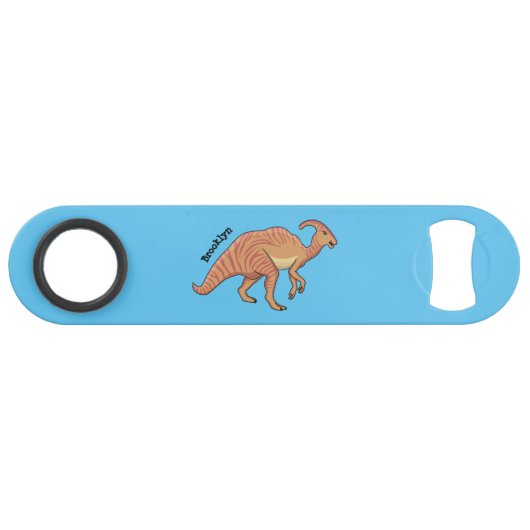 可愛い寄生虫恐竜の漫画イラストレーション スピード栓抜き (正面(横))