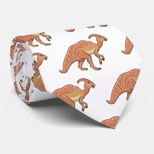 可愛い寄生虫恐竜の漫画イラストレーション ネクタイ (ロール)