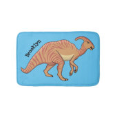 可愛い寄生虫恐竜の漫画イラストレーション バスマット (正面)