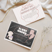 可愛い寝付き誕生日パーティーをコケット 招待状