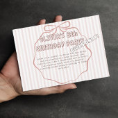 可愛い寝付き誕生日パーティーをコケット 招待状