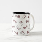 可愛い寝猫パターンII ツートーンマグカップ (正面右)