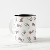 可愛い寝猫パターンII ツートーンマグカップ (正面左)