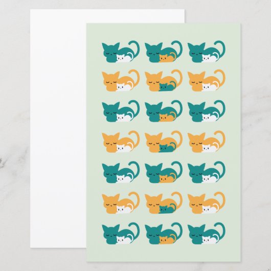 可愛い寝猫パターンIII (正面/裏面)