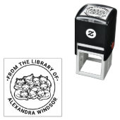 可愛い寝猫図書名#2 セルフインキングスタンプ (インサイチュ)