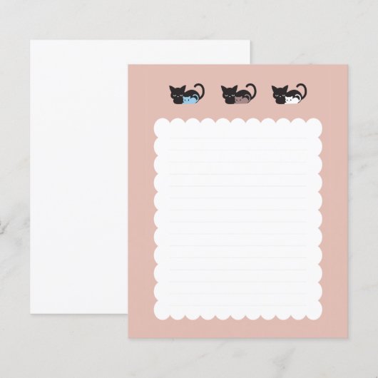 可愛い寝猫柄IIノート (正面/裏面)