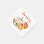 可愛い小さなかぼちゃ燃えたオレンジ色の赤ちゃんシャワー スタンダードカクテルナプキン (角)