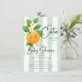 可愛い小さなかわいこちゃん赤ちゃんシャワー 招待状 (スタンド正面)