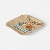 可愛い小さなごぶ七面鳥の赤ちゃんシャワー ペーパープレート (傾斜あり)