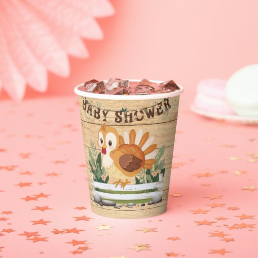 可愛い小さなごぶ七面鳥の赤ちゃんシャワー 紙コップ (インサイチュ)