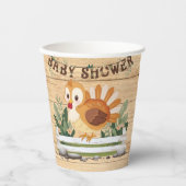 可愛い小さなごぶ七面鳥の赤ちゃんシャワー 紙コップ (正面)