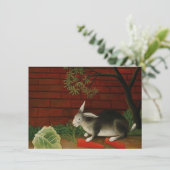 可愛い小さなウサギ（ペット動物） （アンリ・ルソー） カード (スタンド正面)