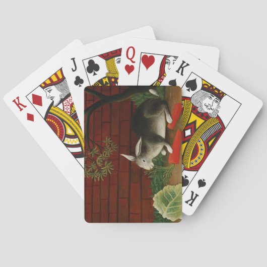可愛い小さなウサギ(ペット動物) (アンリ・ルソー) トランプ (裏面)