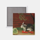 可愛い小さなウサギ（ペット動物） （アンリ・ルソー） マグネット (正面/裏面)