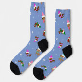 可愛い小さなクリスマスの鹿 ソックス (左)