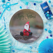 可愛い小さなサンタ節メリークリスマス ペーパープレート (パーティー)