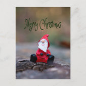 可愛い小さなサンタ節メリークリスマス ポストカード (正面)