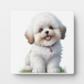 可愛い小さなシーズー(犬)子犬の恋人 フォトプラーク (正面)