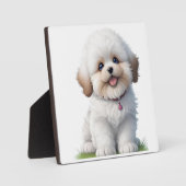 可愛い小さなシーズー(犬)子犬の恋人 フォトプラーク (正面)