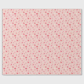 可愛い小さなハート（ピンク） ラッピングペーパー (フラット)