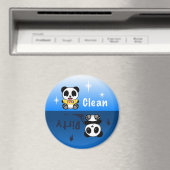 可愛い小さなパンドラ(PANDAS)きれいな汚い マグネット (インサイチュ (食洗機))