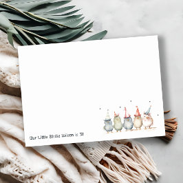 可愛い小さなパーティー鳥任意の年齢子供の誕生日 ノートカード