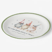 可愛い小さなパーティー鳥任意の年齢子供の誕生日 ペーパープレート (アングル)